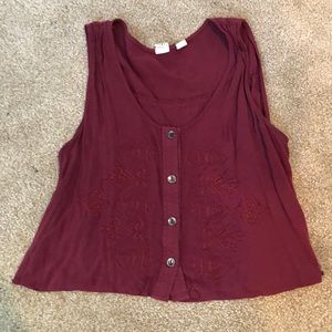 Roxy Maroon Crop Top